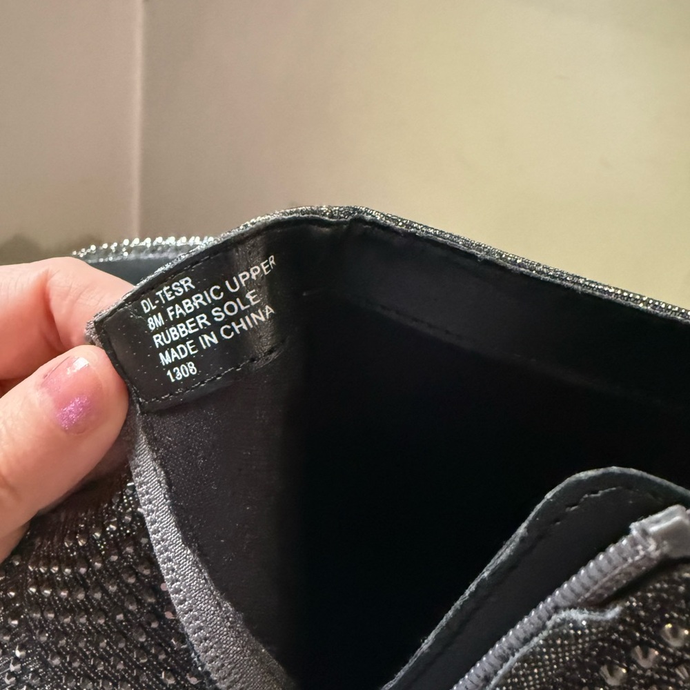 Design Lab Lord & Taylor Silver Rhinestone Ankle Booties - Picture 7 of 9